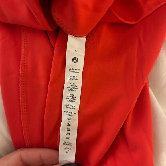 Lululemon Carnation Red Align Leggings Size 2 - Picture 2 of 5
